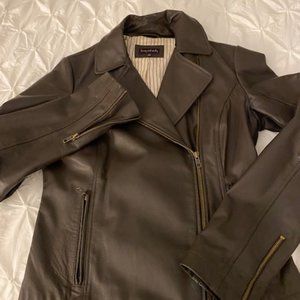 Long Tall Sally Leather Moto Jacket